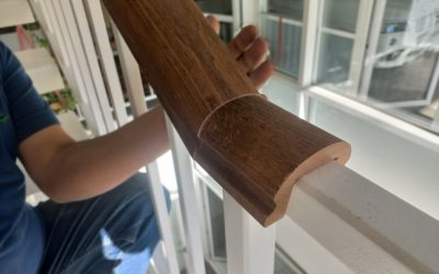 دسته نرده پله ، هندریل پله چوب راش