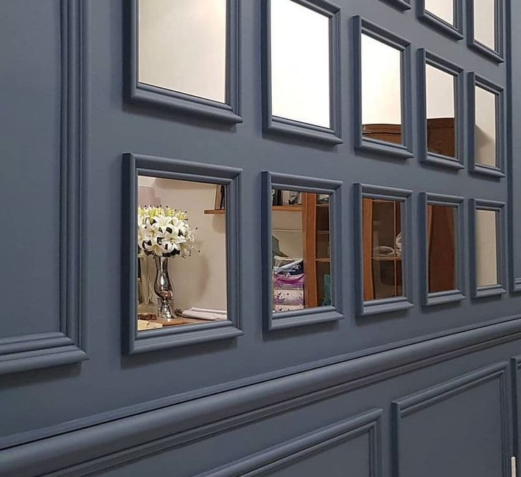 دکوراسیون چوب و قاب های آینه ای ، درب سبک فرانسوی لوکس ، نجاری و رنگ حرفه ای