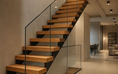 ۱۰ ایده طراحی پله چوب و فلز در سال ۲۰۲۵