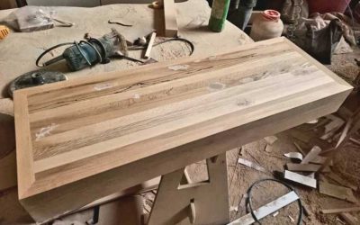 اجرای پله معلق چوب و فلز با کف پله تمام چوب راش گرجستان در پاسداران تهران