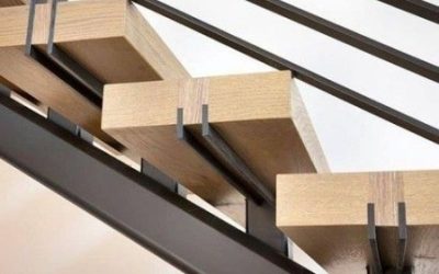 پلههای چوب و فلز لوکس با طراحی خاص