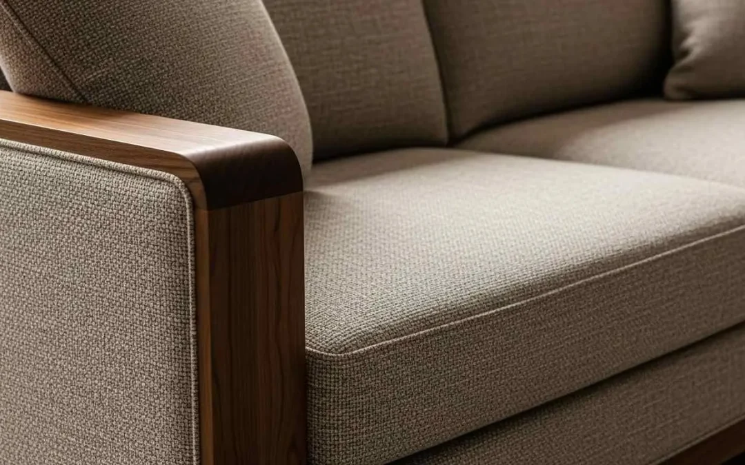 مبل راحتی مدرن با جزئیات چوبی، سفارشی سازی صنایع چوب فن و هنر، کارگاه کمرد