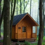 کلبه چوبی شمشک با طراحی سفارشی و ساخت استاندارد توسط سازنده کلبه چوبی