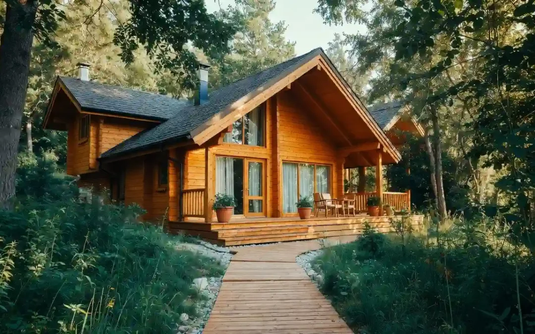 ساخت کلبه چوبی تنکابن | طراحی و اجرای انواع کلبه تمام‌چوب با ساخت سفارشی