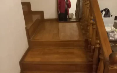 ساخت پله گرد دوبلکس فلزی با کف پله پلای وود ۱۸ میل روسی روکش راش | مراحل دقیق + مقایسه متریال